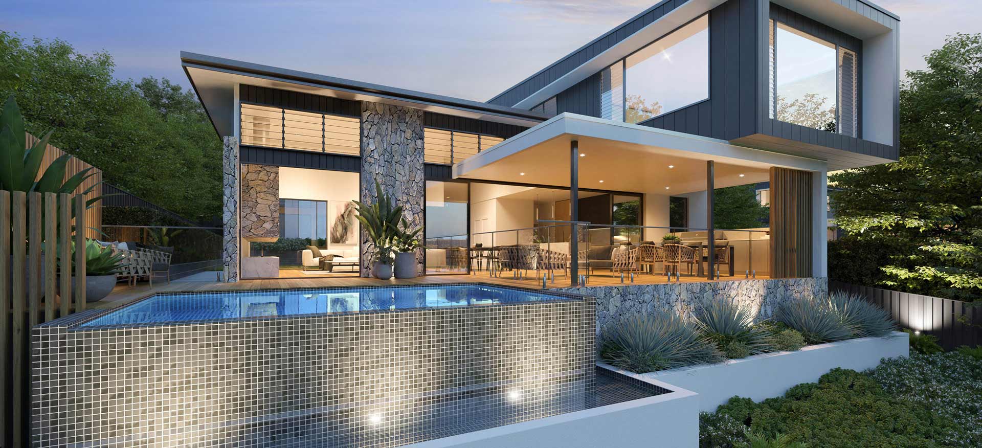 Mother and father with their son outdoors on the field laughing | Featured image for the Modern Urban Living – What Buyers Are Looking for in 2025 blog from Brookwater Residential.
